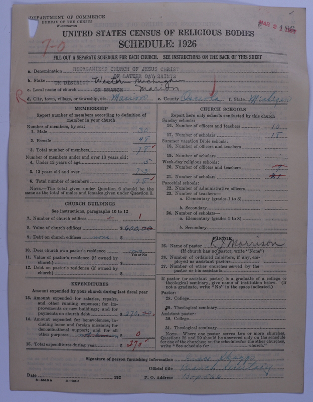 Scan of Reorganized Church of Jesus Christ of Latter Day Saints: 186