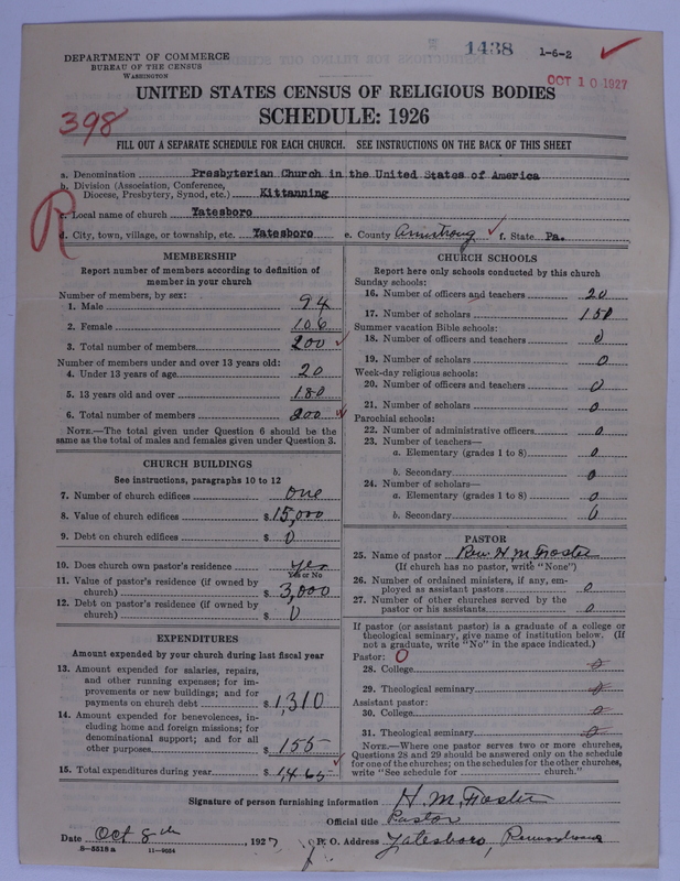 Scan of Presbyterian Church in the United States of America: 1438