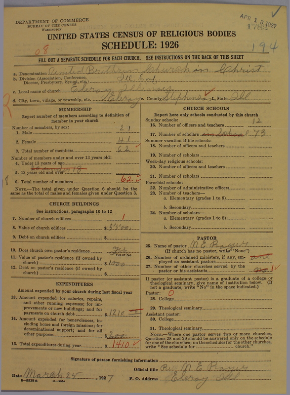 Scan of Church of the United Brethren in Christ: 1782