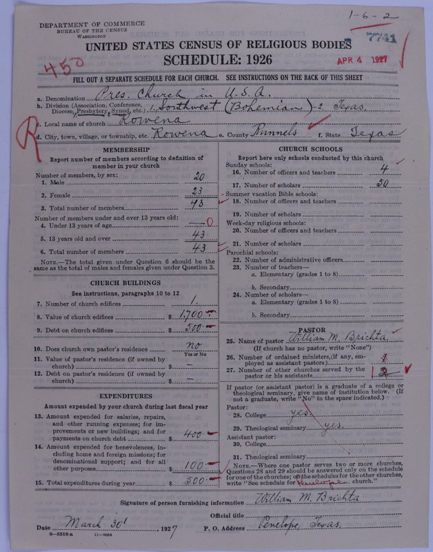 Scan of Presbyterian Church in the United States of America: 7741