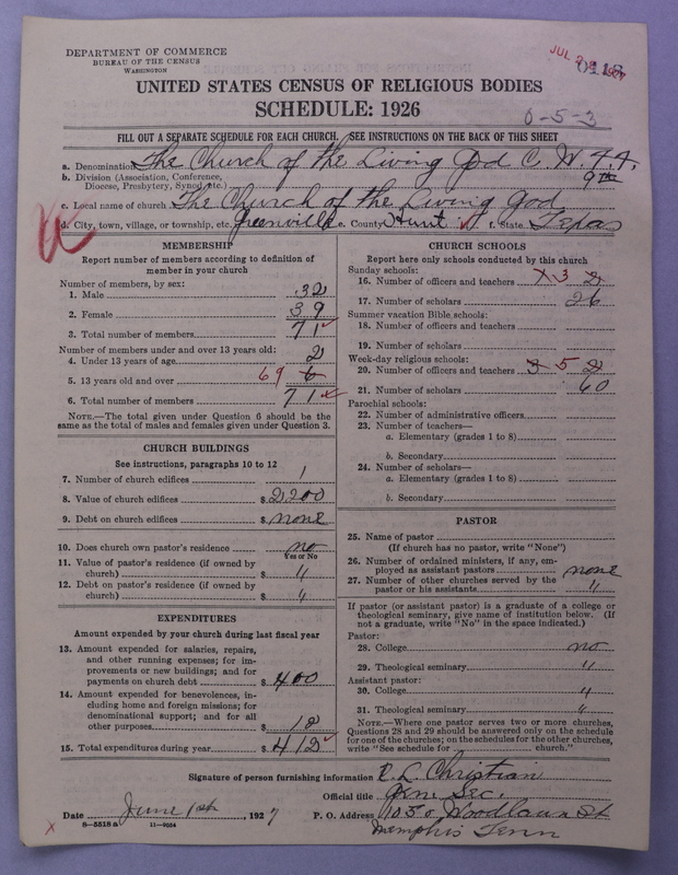 Scan of Church of the Living God, Christian Workers for Fellowship: 118