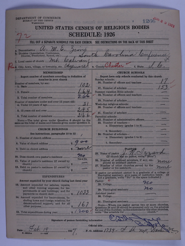 Scan of African Methodist Episcopal Zion Church: 1266