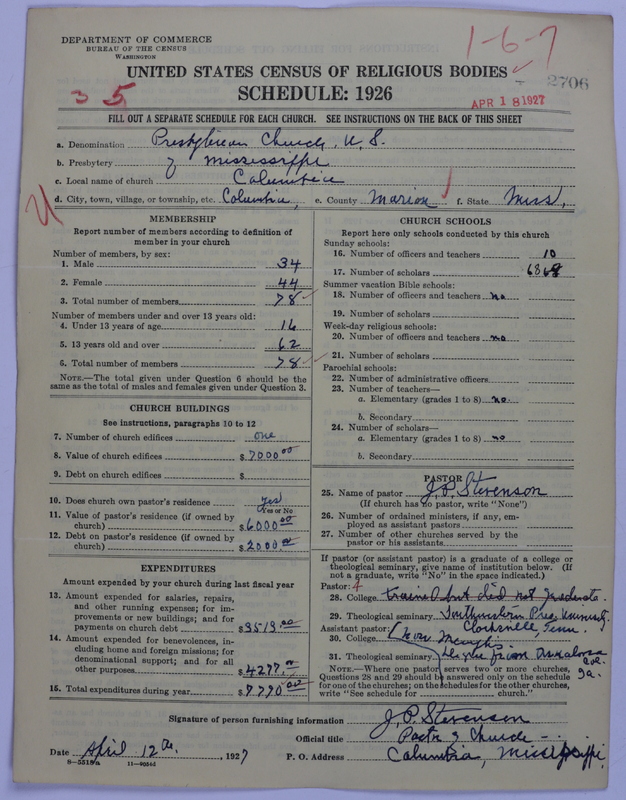 Scan of Presbyterian Church in the United States: 2706