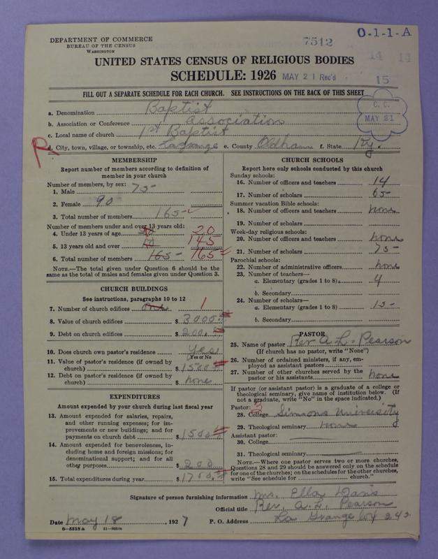 Scan of Negro Baptists: 7512