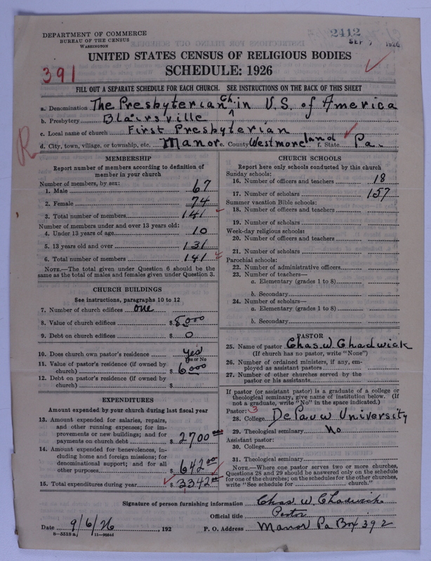 Scan of Presbyterian Church in the United States of America: 2412