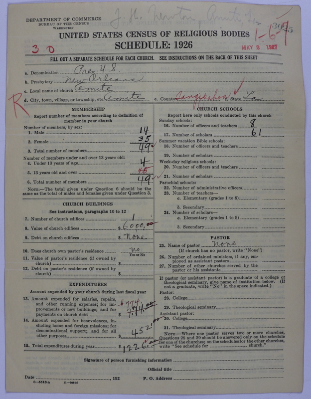 Scan of Presbyterian Church in the United States: 3025