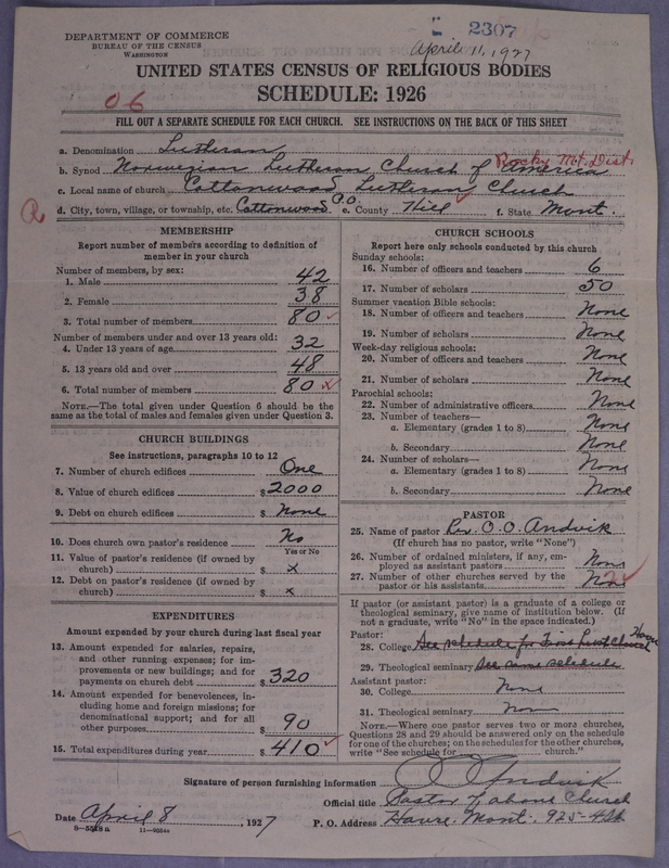 Scan of Norwegian Lutheran Church of America: 2307