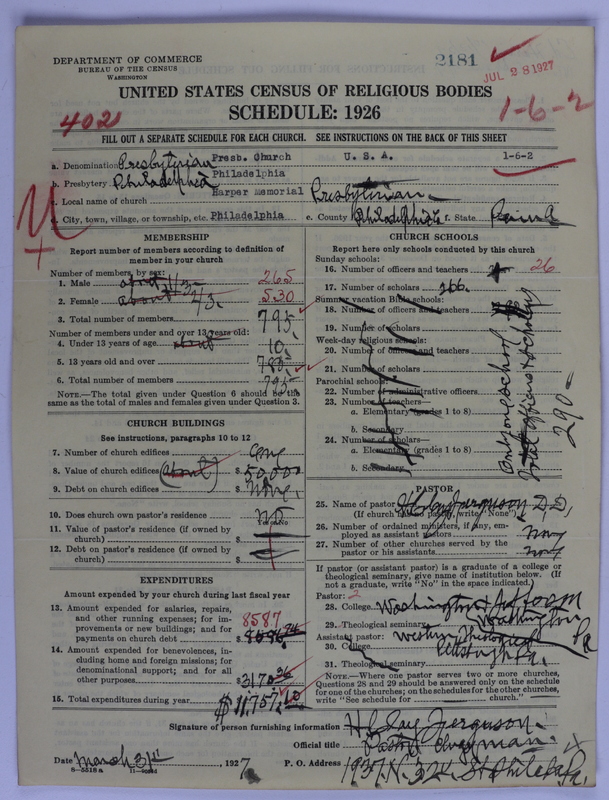 Scan of Presbyterian Church in the United States of America: 2181