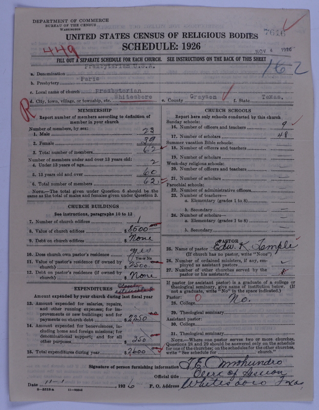 Scan of Presbyterian Church in the United States of America: 7616