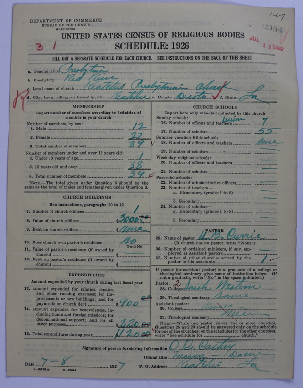 Scan of Presbyterian Church in the United States: 2954