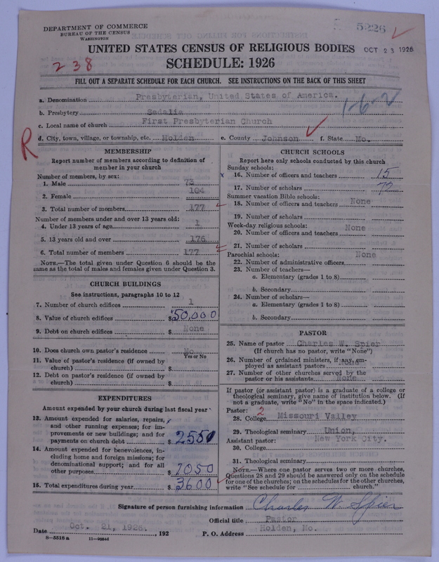 Scan of Presbyterian Church in the United States of America: 5226