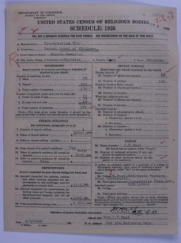 Scan of Presbyterian Church in the United States: 3076