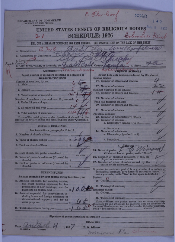 Scan of African Methodist Episcopal Church: 3343