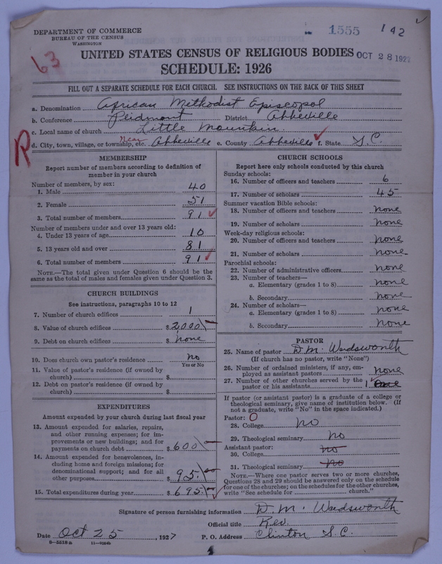 Scan of African Methodist Episcopal Church: 1555