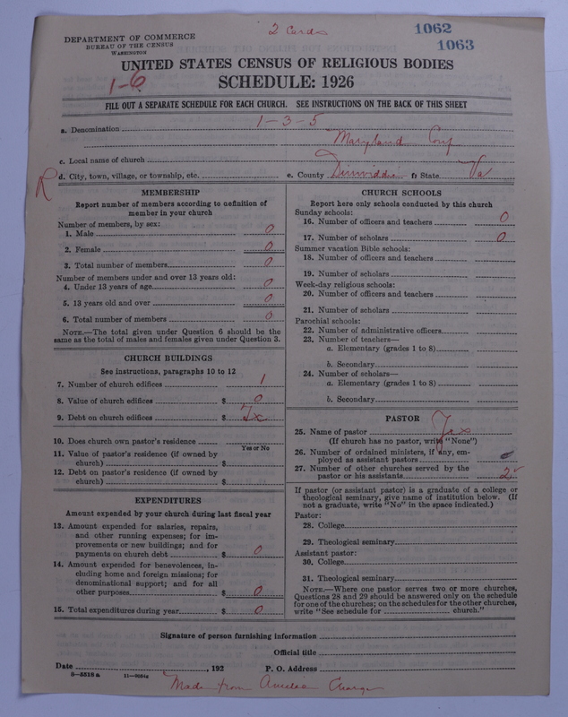Scan of Methodist Protestant Church: 1062