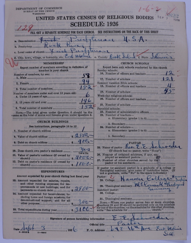Scan of Presbyterian Church in the United States of America: 3822