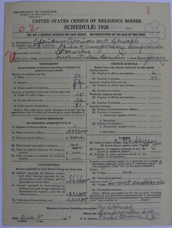 Scan of African Union Methodist Protestant Church: 8