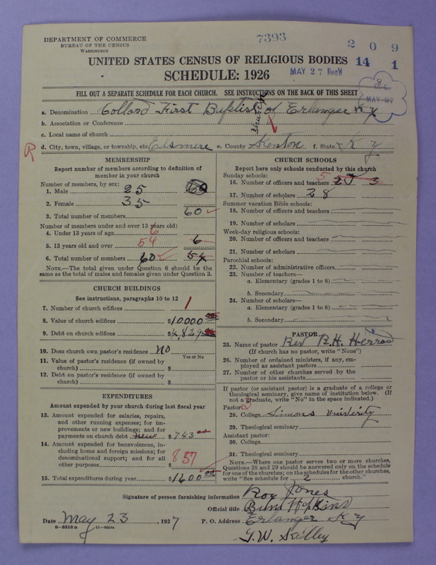 Scan of Negro Baptists: 7393