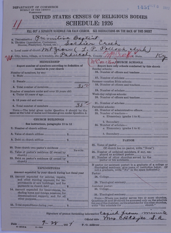 Scan of Primitive Baptists: 1451