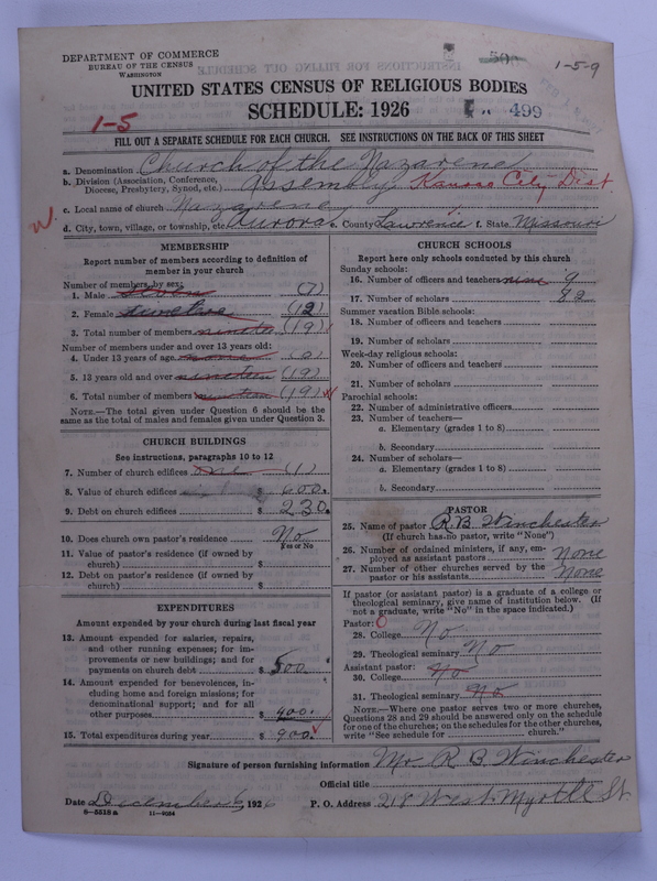Scan of Church of the Nazarene: 499