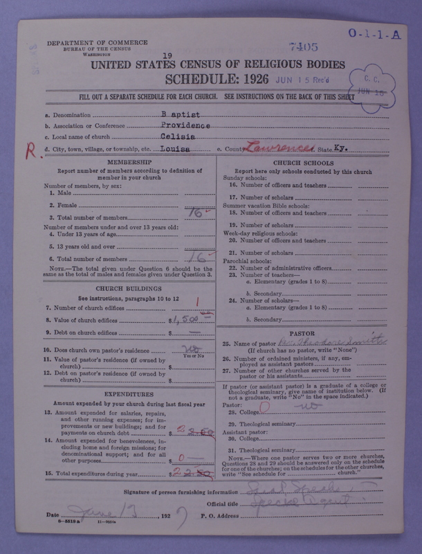 Scan of Negro Baptists: 7405
