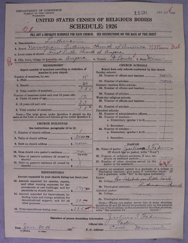 Scan of Norwegian Lutheran Church of America: 1126