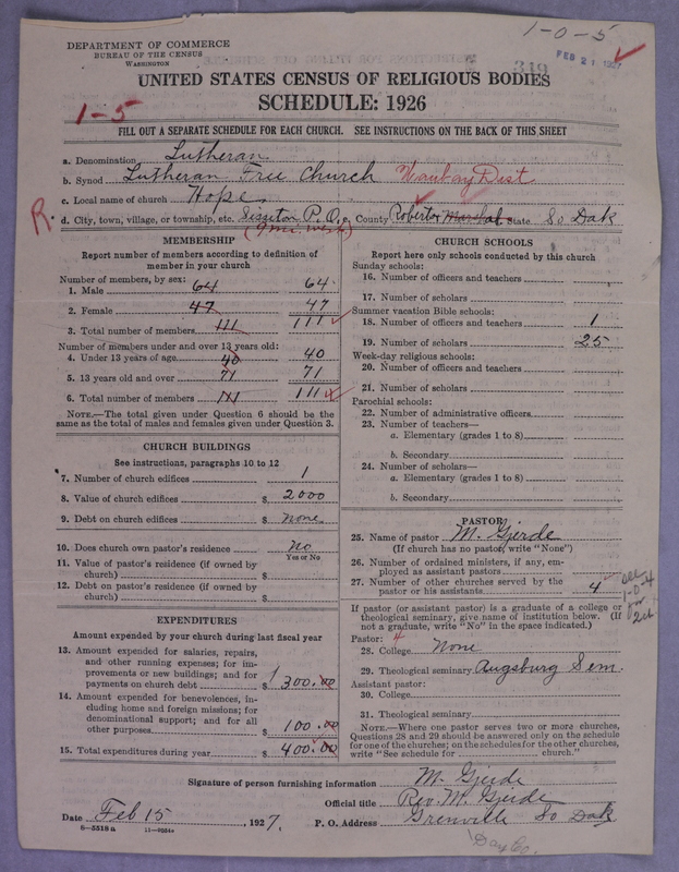Scan of Lutheran Free Church: 349