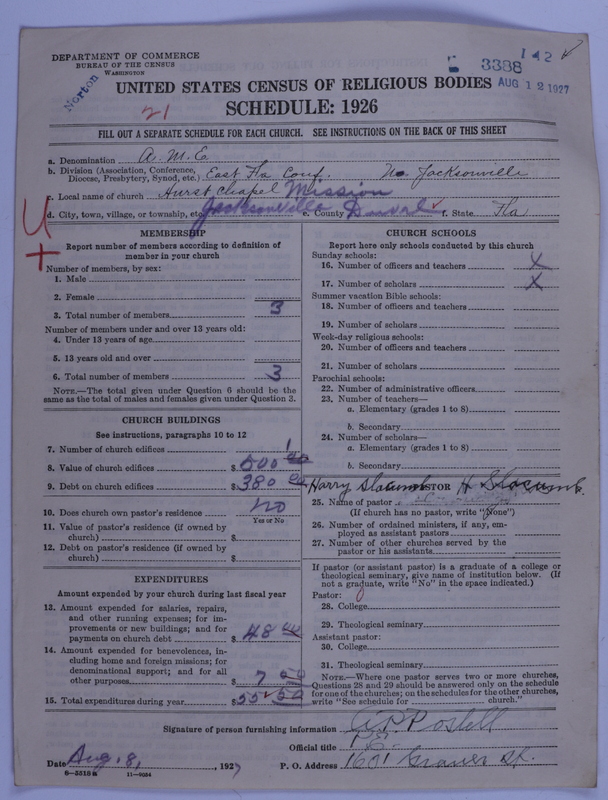 Scan of African Methodist Episcopal Church: 3388