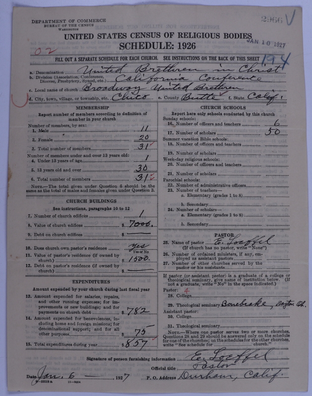 Scan of Church of the United Brethren in Christ: 2966