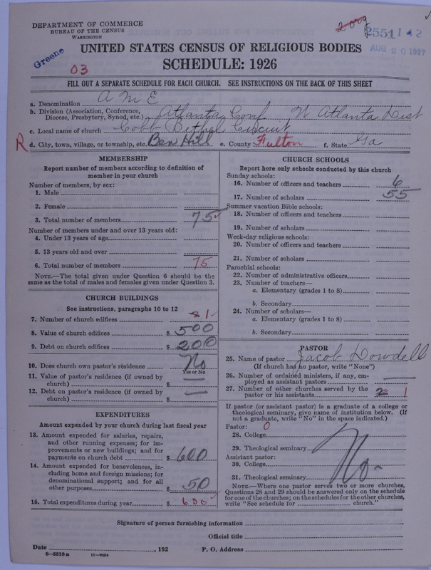 Scan of African Methodist Episcopal Church: 2551
