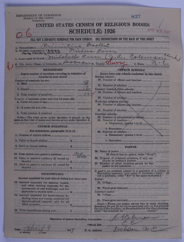 Scan of Primitive Baptists: 837