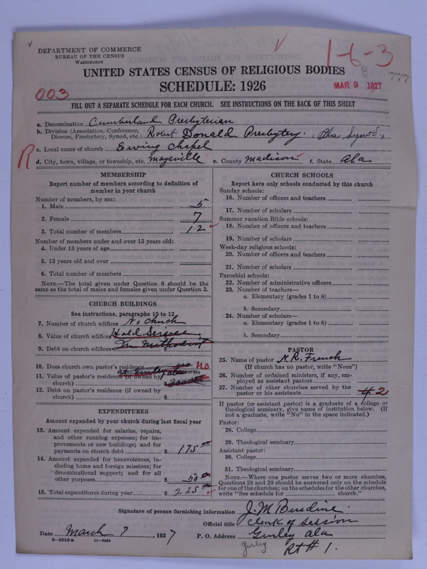 Scan of Cumberland Presbyterian Church: 777