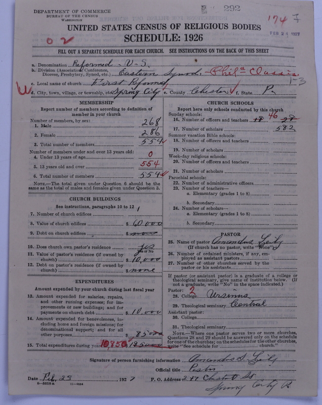 Scan of Reformed Church in the United States: 292
