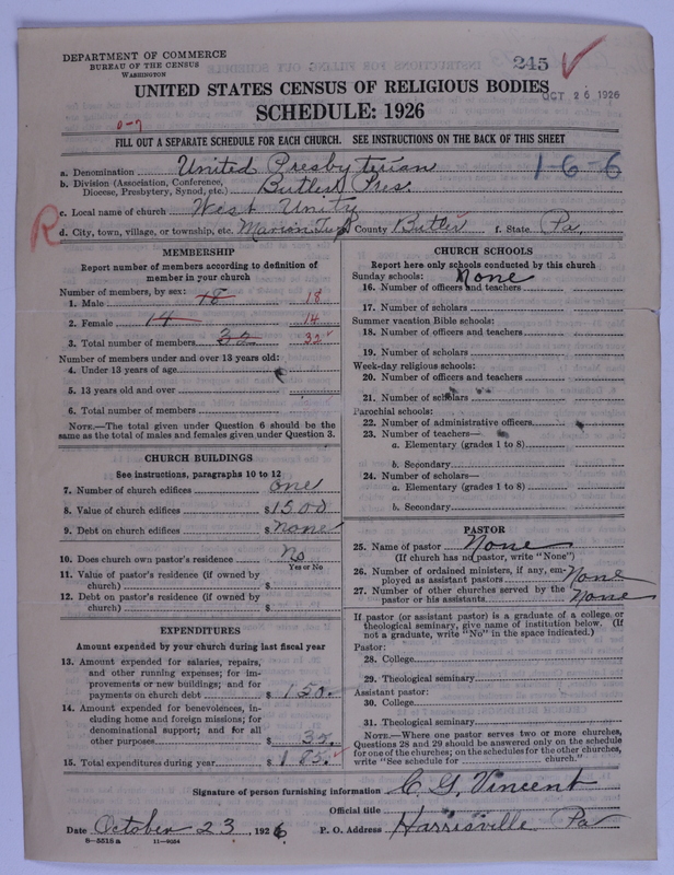 Scan of United Presbyterian Church of North America: 245