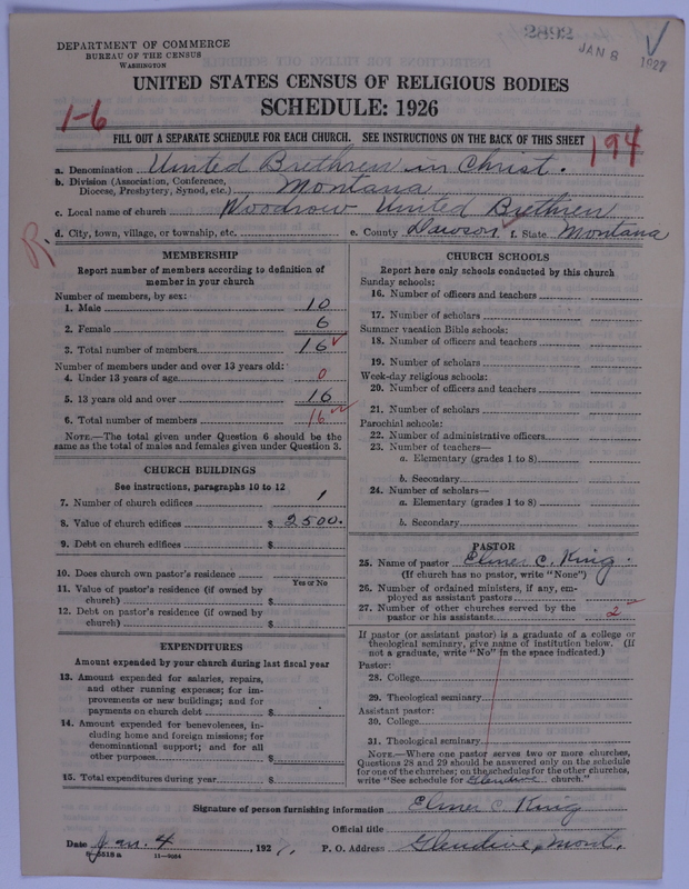 Scan of Church of the United Brethren in Christ: 2892