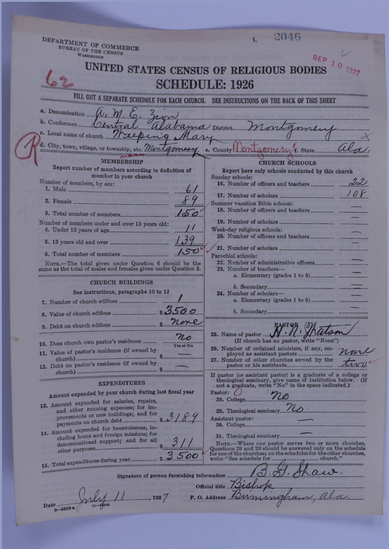Scan of African Methodist Episcopal Zion Church: 2046