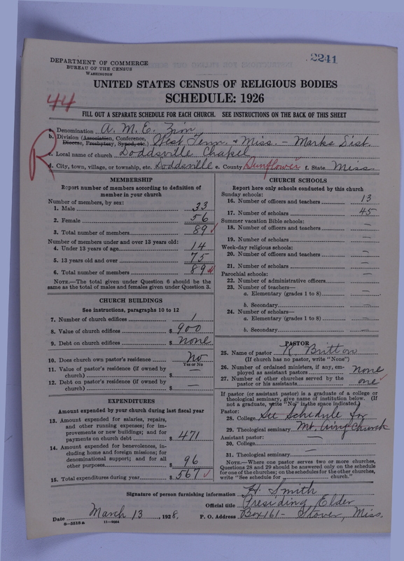 Scan of African Methodist Episcopal Zion Church: 2241