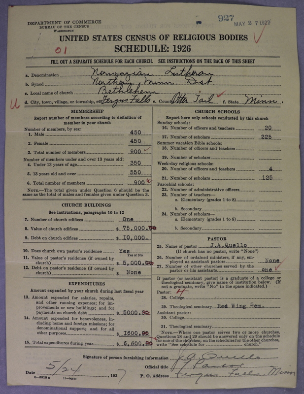 Scan of Norwegian Lutheran Church of America: 927