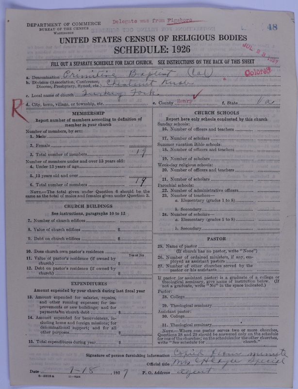 Scan of Colored Primitive Baptists: 48