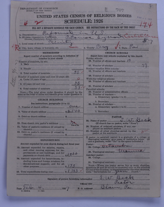 Scan of Reformed Church in the United States: 707