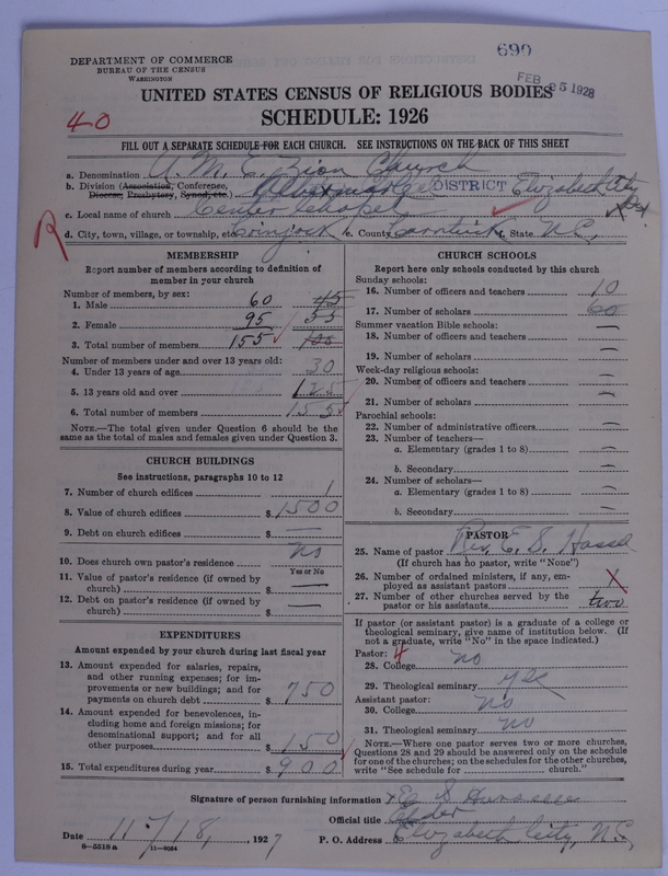 Scan of African Methodist Episcopal Zion Church: 690