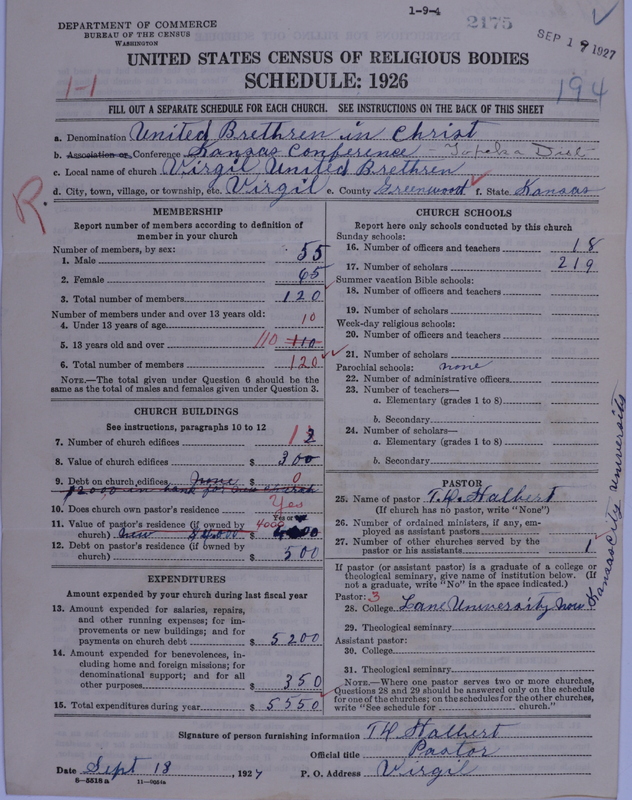 Scan of Church of the United Brethren in Christ: 2175