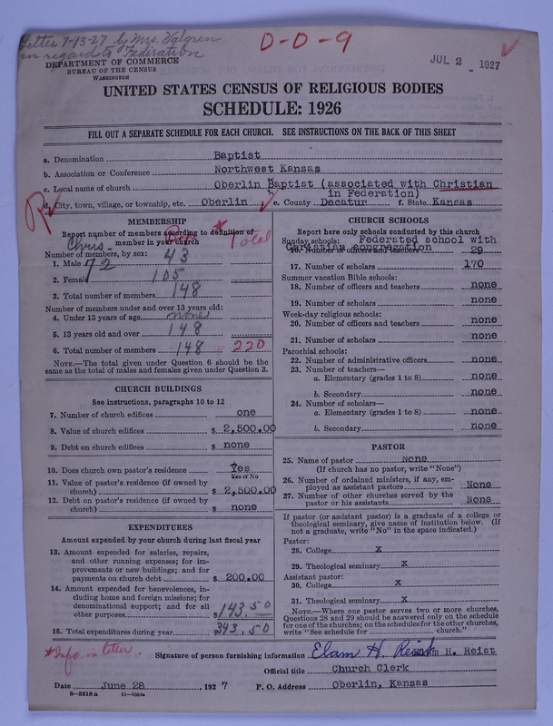 Scan of Federated Churches: