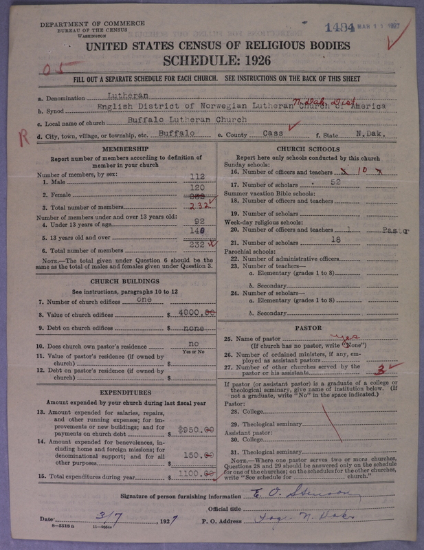 Scan of Norwegian Lutheran Church of America: 1484