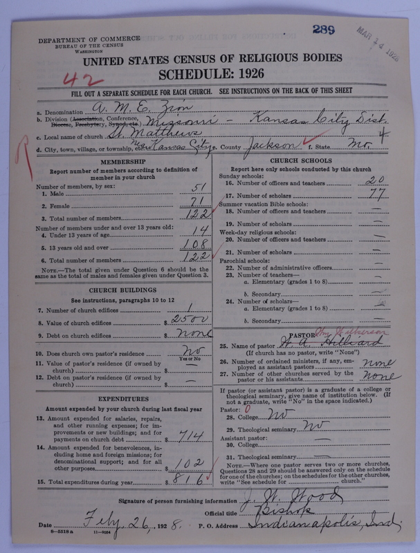 Scan of African Methodist Episcopal Zion Church: 289