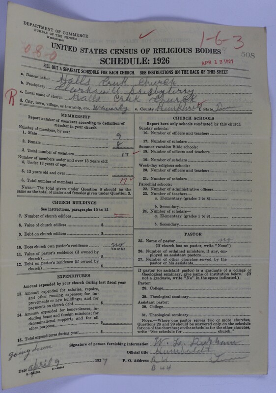 Scan of Cumberland Presbyterian Church: 508
