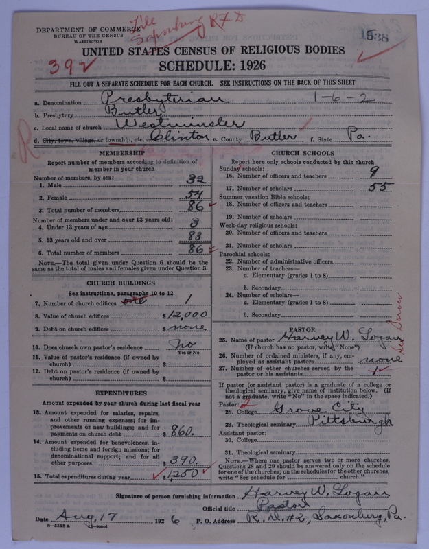 Scan of Presbyterian Church in the United States of America: 1538