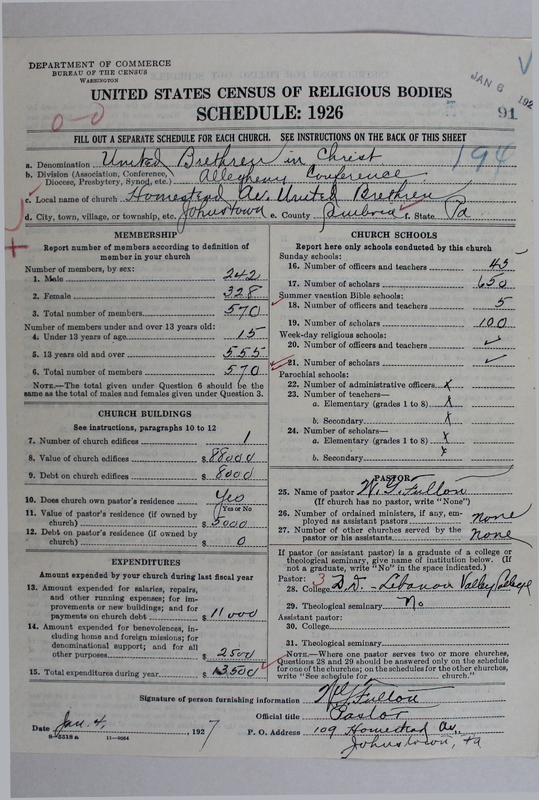Scan of Church of the United Brethren in Christ: 91