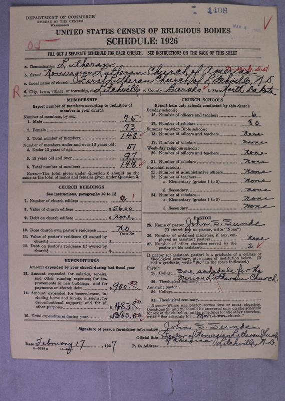 Scan of Norwegian Lutheran Church of America: 1408