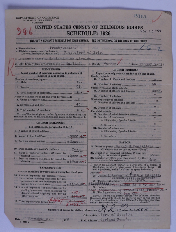 Scan of Presbyterian Church in the United States of America: 2315